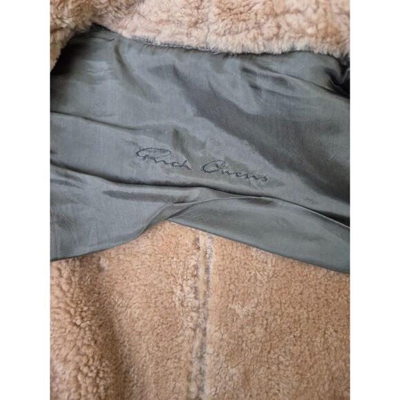 Rick Owens Women's DNA/Pink Shearling Lamb Biker Leather Jacket Size 6 - Picture 5 of 5